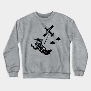 Skydiving in game with your guns Crewneck Sweatshirt